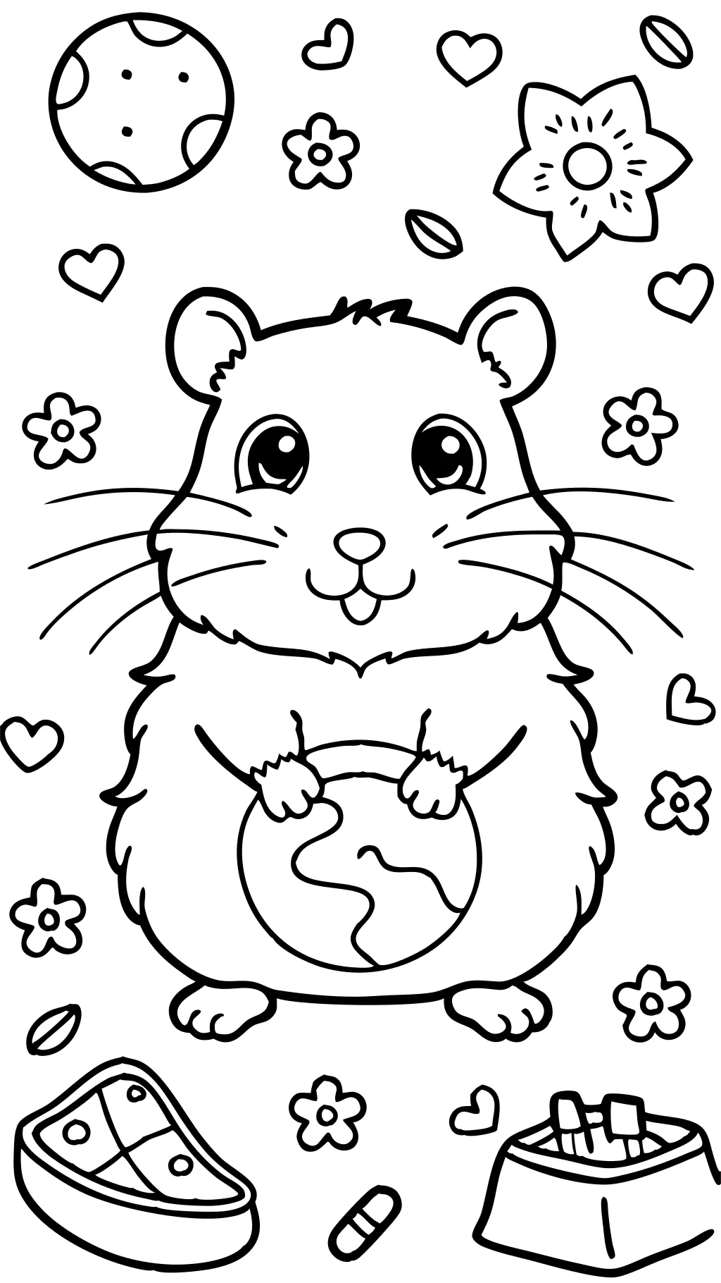 hamster coloring pages printable